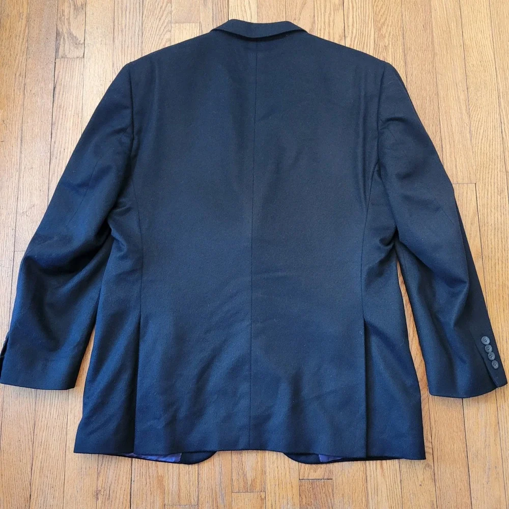 Jack Victor Cashmere‎ Black Blazer 44R Sport Coat Canada Preppy Luxury Academia